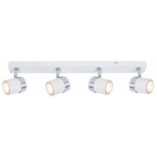 Ukew 4-Way Ceiling Spotlight GU10 LED Fitting - Modern Adjustable Bar Lamp For Kitchen, Chrome