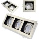 Modish design square 1,2 or 3 Way GU10 Spotlight Ceiling Downlight Satin&Black