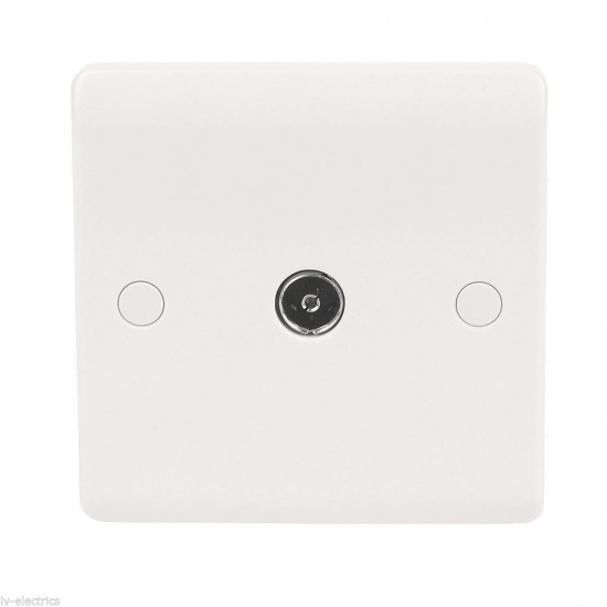 Single satellite F-type outlet wall plate plug socket