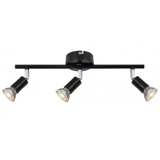 Modern Round Black & Copper 3 Way Adjustable Ceiling Spotlight 