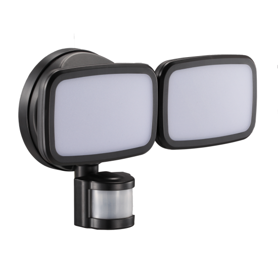 30W  PIR Infrared Motion Sensor Outdoor Twin Security LED Flood Light Daylight 6000K
