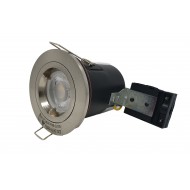 GU10 Fire Rated Round Recessed Ceiling Twist Lock Downlight - Satin GU10 Fire Rated Round Recessed Ceiling Twist Lock Downlight - Satin