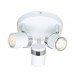 Contemporary 3 Way White & Chrome Round GU10 Ceiling Spotlight Light by UKEW®