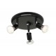 Modish 3 Way Black & Chrome Round Ceiling Spotlight by UKEW®