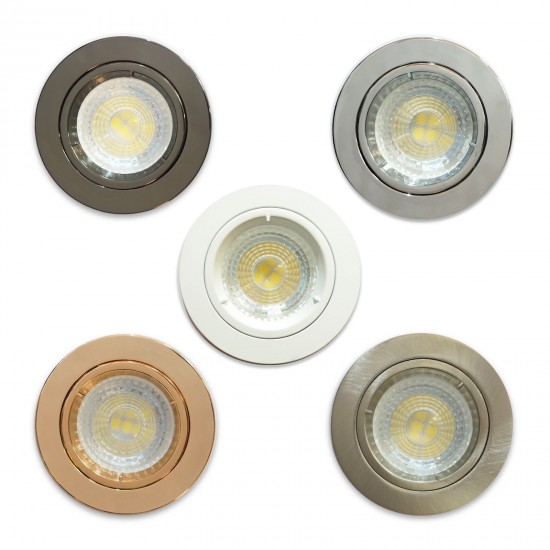 GU10 LED Recessed Twist Lock Lights Ceiling Spots Ceiling Downlight fix Spotlights