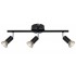 GU10 Black 3 Way Ceiling Straight Bar Spotlight Light Fitting 