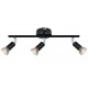 GU10 Black 3 Way Ceiling Straight Bar Spotlight Light Fitting 