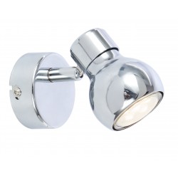 Single Wall/Ceiling Retro Ball Polished Chrome GU10 Light Fitting 