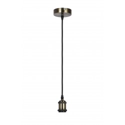 Vintage Retro Ceiling Pendant Lampholder 1.2M Adjustable Cable - Antique Brass