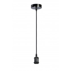 Vintage Retro Ceiling Pendant Lampholder 1.2M Adjustable Cable - Black Chrome